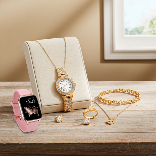 A58 Plus Smart Watch With Jewelry set